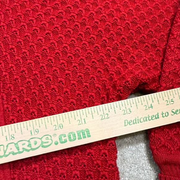 Vintage Geiger of Austria Boiled Wool Cardigan Sweater Red S/M Christmas Classic - Picture 14 of 16